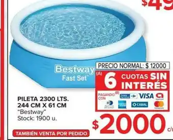 Carrefour Pileta 2300 Lts. 244cm x 61cm oferta