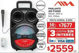Carrefour Parlante AW P2400 oferta