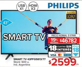 Carrefour Philips Smart TV 43PFG5813/77 oferta