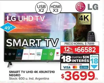 Carrefour LG Smart TV UHD 4K 49UN7310 Negro oferta