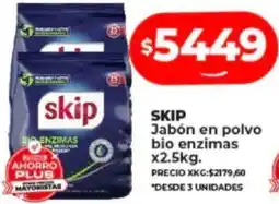 Supermayorista Vital SKIP Jabón en polvo bio enzimas x 2.5kg oferta