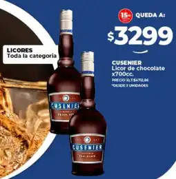 Supermayorista Vital CUSENIER Licor de chocolate x700cc oferta
