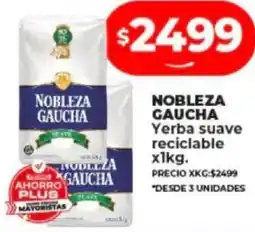 Supermayorista Vital NOBLEZA GAUCHA Yerba suave reciclable x 1kg oferta
