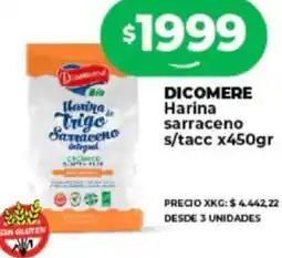 Supermayorista Vital DICOMERE Harina sarraceno s/tacc x450gr oferta