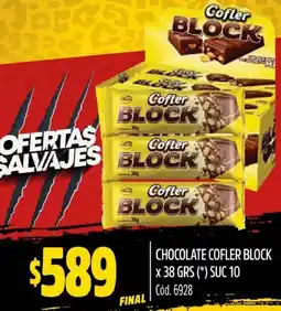 Supermercados Yaguar CHOCOLATE COFLER BLOCK x 38GR oferta