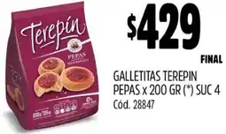 Supermercados Yaguar GALLETITAS TEREPIN PEPAS x 200GR oferta