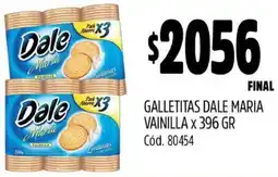 Supermercados Yaguar GALLETITAS DALE MARIA VAINILLA X 396GR oferta