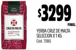 Supermercados Yaguar YERBA CRUZ DE MALTA SELECCION X 1KG oferta