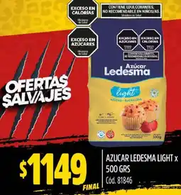 Supermercados Yaguar AZUCAR LEDESMA LIGHT X 500GR oferta