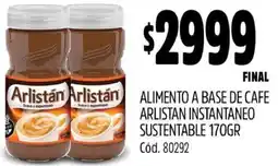 Supermercados Yaguar ALIMENTO A BASE DE CAFE ARLISTAN INSTANTANEO SUSTENTABLE 170GR oferta