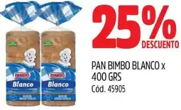 Supermercados Yaguar PAN BIMBO BLANCO X 400GR oferta