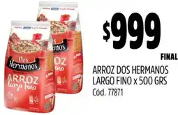 Supermercados Yaguar ARROZ DOS HERMANOS LARGO FINO x 500GR oferta