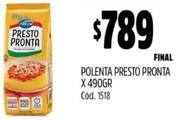 Supermercados Yaguar POLENTA PRESTO PRONTA X 490GR oferta