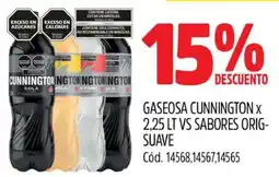 Supermercados Yaguar GASEOSA CUNNINGTON X 2,25 LT VS SABORES ORIG- SUAVE oferta
