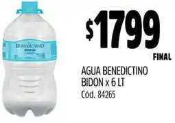 Supermercados Yaguar AGUA BENEDICTINO BIDON x 6LT oferta