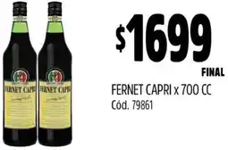 Supermercados Yaguar FERNET CAPRI X 700CC oferta