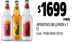 Supermercados Yaguar APERITIVO DR.LEMON X 1LT oferta