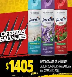 Supermercados Yaguar DESODORANTE DE AMBIENTE JARDIN X 360CC VS FRAGANCIAS oferta