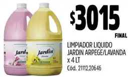 Supermercados Yaguar LIMPIADOR LIQUIDO JARDIN ARPEGE/LAVANDA X 4LT oferta