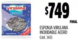 Supermercados Yaguar ESPONJA VIRULANA INOXIDABLE ACERO oferta