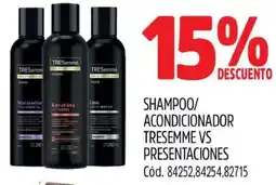 Supermercados Yaguar SHAMPOO/ ACONDICIONADOR TRESEMME VS PRESENTACIONES oferta