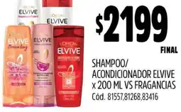 Supermercados Yaguar SHAMPOO/ ACONDICIONADOR ELVIVE x 200ML VS FRAGANCIAS oferta