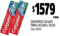 Supermercados Yaguar DENTIFRICO COLGATE TRIPLE ACCION X 70GR oferta