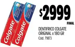 Supermercados Yaguar DENTIFRICO COLGATE ORIGINAL X 180GR oferta