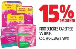 Supermercados Yaguar PROTECTORES CAREFREE VS TIPOS oferta