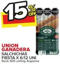 Carrefour Maxi UNION GANADERA SALCHICHAS FIESTA X 6/12 UNI oferta