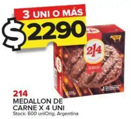 Carrefour Maxi 214 MEDALLON DE CARNE X 4 UNI oferta