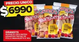 Carrefour Maxi GRANGYS NUGGETS CROCANTES/ GIGANTES/TIRITAS DE POLLO NAAHGUETS X 1KG oferta