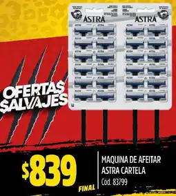 Supermercados Yaguar MAQUINA DE AFEITAR ASTRA CARTELA oferta