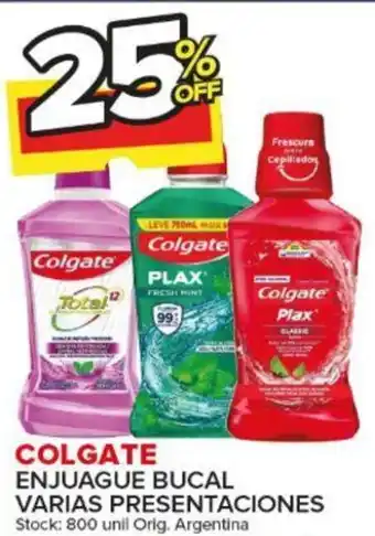 Carrefour Maxi COLGATE ENJUAGUE BUCAL VARIAS PRESENTACIONES oferta