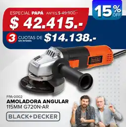 Ekkon BLACK+DECKER FPA-0002 AMOLADORA ANGULAR 115MM G720N-AR oferta