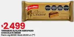 Changomas TERRABUSI ALFAJOR AGRUPADO CHOCOLATE 300GR oferta