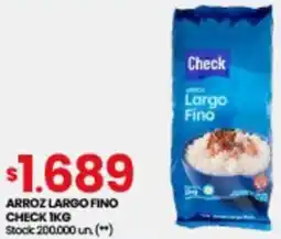 Changomas ARROZ LARGO FINO CHECK 1KG oferta