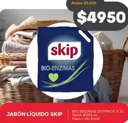 Supermercados Tadicor JABÓN LÍQUIDO SKIP oferta