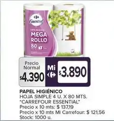 Carrefour Maxi Carrefour essential - papel higiénico oferta