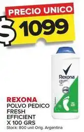 Carrefour Maxi Rexona - polvo pedico fresh efficient oferta