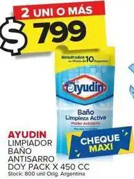 Carrefour Maxi Ayudin - limpiador bano antisarro doy pack oferta