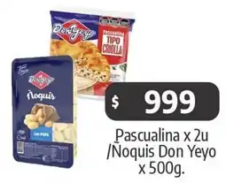 Autoservicio Capo Pascualina x 2u /Noquis Don Yeyo x 500g oferta