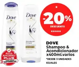Supermayorista Vital DOVE Shampoo & Acondicionador x 400ml oferta