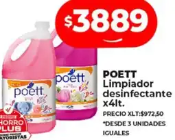 Supermayorista Vital POETT Limpiador desinfectante x4lt. oferta