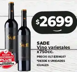 Supermayorista Vital SADE Vino varietales x750cc oferta