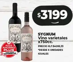 Supermayorista Vital SYGNUM Vino varietales x750cc. oferta