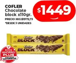 Supermayorista Vital COFLER Chocolate block x110gr oferta