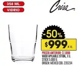 Coto Crisa VASO APILABLE STIBA XU oferta
