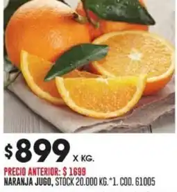 Coto NARANJA JUGO X KG oferta