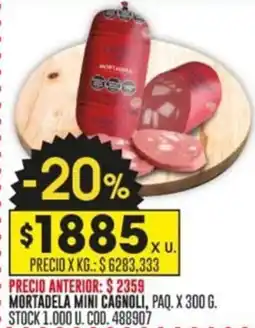 Coto MORTADELA MINI CAGNOLI, PAQ. X 300G oferta